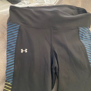 Under Armour Heatgear leggings, pocket for phone, knee length